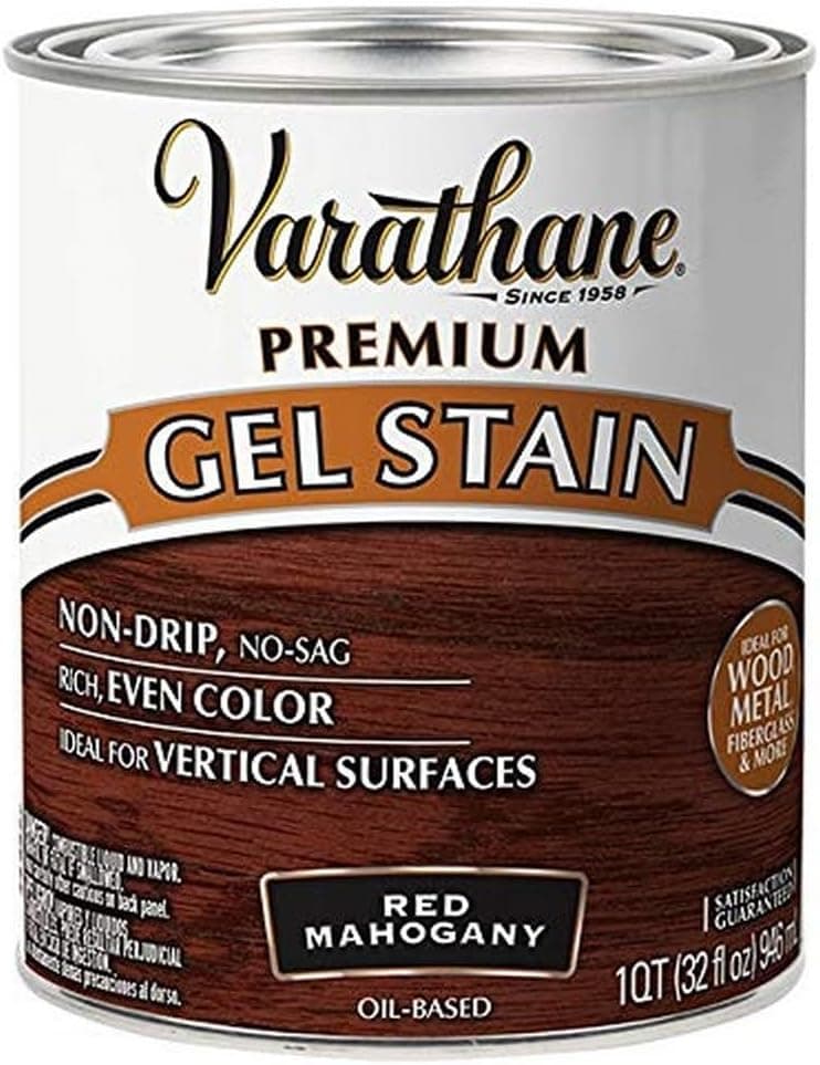 Varathane 358308 Mancha em Gel Premium, Quart, Mogno Vermelho