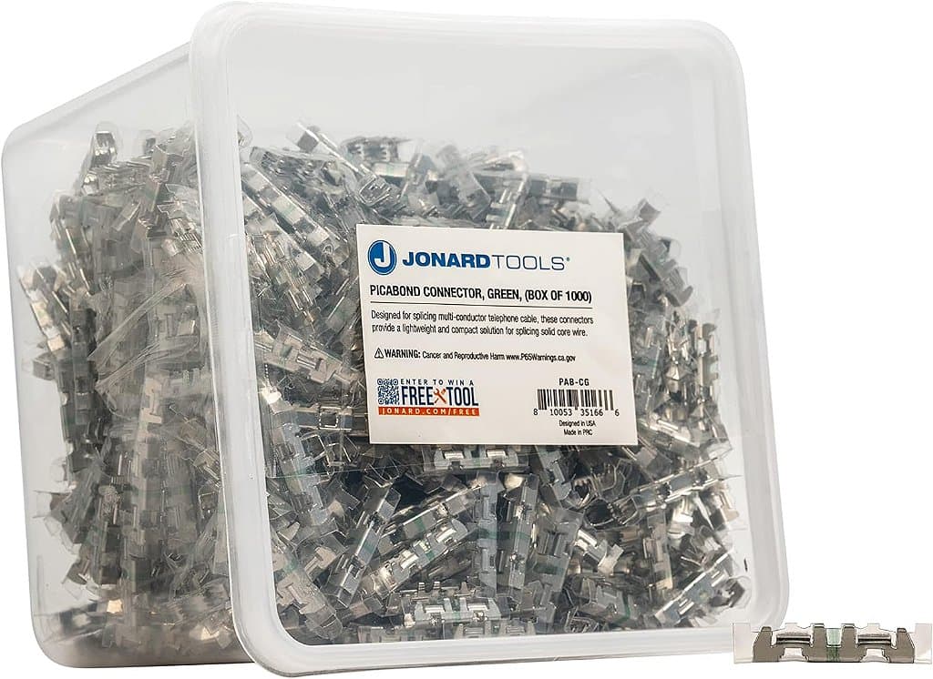 Ferramentas Jonard PAB-CG Conector Picabond, Verde, (Caixa com 1000)