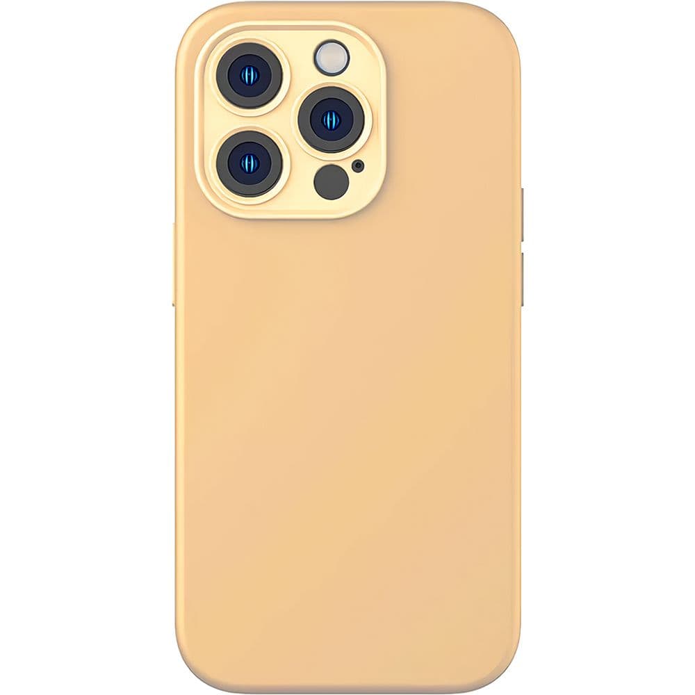 Estojo Protetor de Silicone + Protetor de Tela da Série Liquid Silica Gel Baseus para iPhone 14 Pro - Sunglow (ARYT020510)