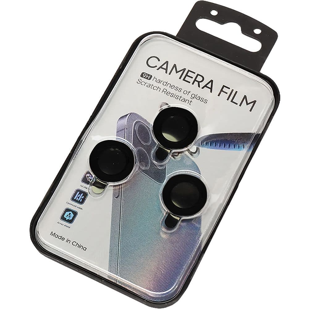 Filme Protetor 4Life de Vidro para Câmera de iPhone 14 Pro/Pro Max - Preto 3 unidades