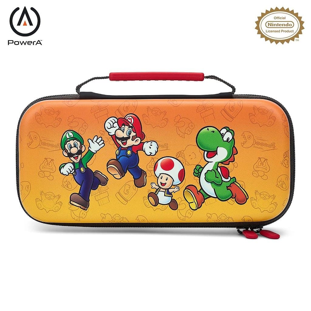 Capa de Proteção PowerA para Nintendo Switch - Modelo OLED, Nintendo Switch ou Nintendo Switch Lite - Mario e Amigos, Capa Protetora, Capa para Jogos, Capa para Console, Acessórios, Armazenamento, Licenciado Oficialmente.