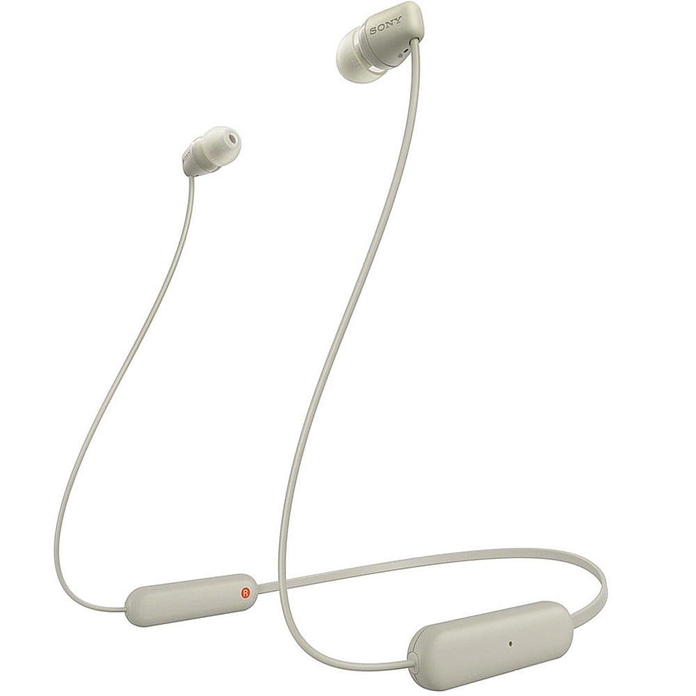 Fone de ouvido Sony In-Ear WI-C100 Bluetooth - Taupe
