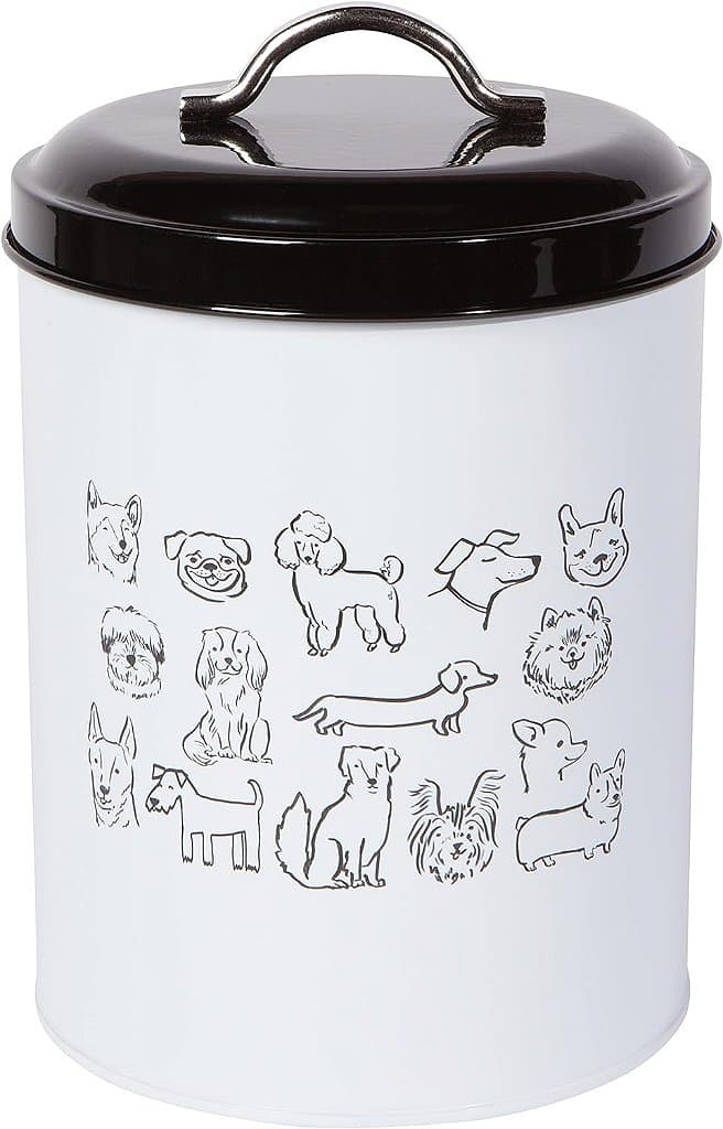 Caixa de Armazenamento de Aço Revestido a Pó da Now Designs para Biscoitos, Parque dos Cachorros