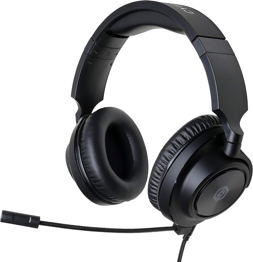Fone de Ouvido para Jogos Stereo com Fio Ajustável CyberPowerPC Spectre 01 com Controles de Áudio In-line, Microfone Removível para PC, Mac, PS4, Xbox One, Switch e Dispositivos Móveis (CPS01H