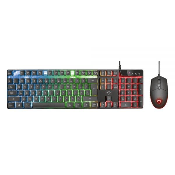 Kit Teclado + Mouse Gamer Trust Gxt 838 Azor - Preto (Espanhol)