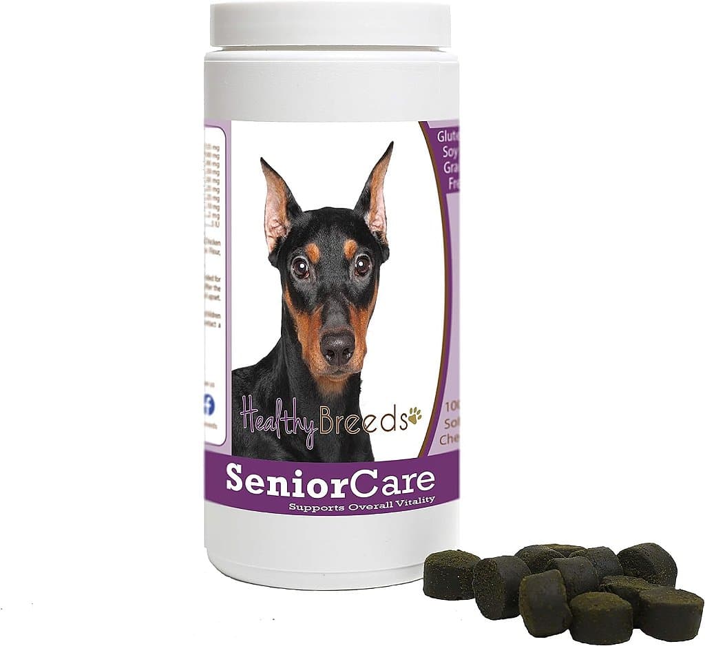 Saúde Raças Cuidado do Cão Sênior Raças Pinscher 100 Mastigáveis Macias
