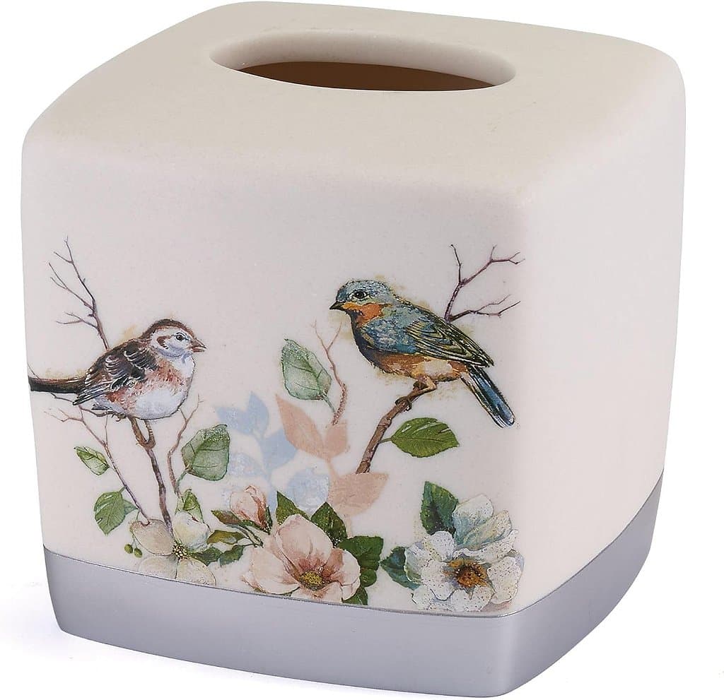 Avanti Linens - Capa para Caixa de Lenços, Decoração para Casa Inspirada na Natureza (Coleção Love Nest)