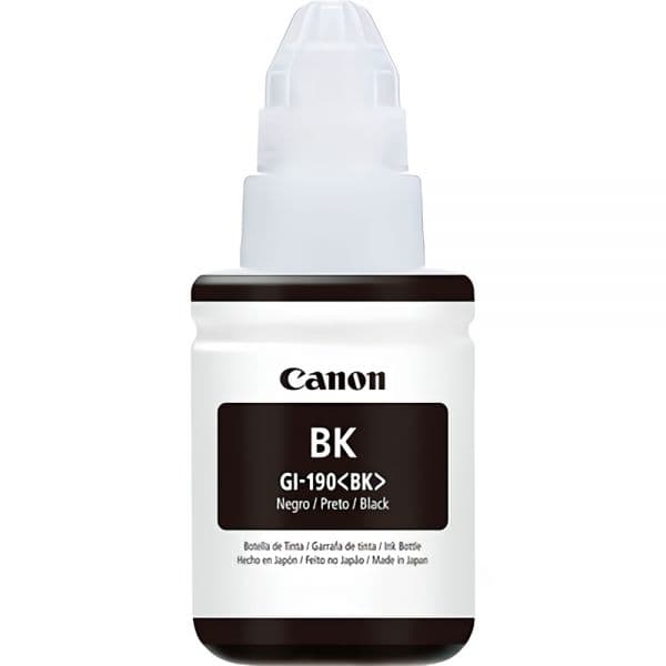 Frasco De Tinta Canon Gi-190 Para Impressoras Canon Pixma - Preto 135Ml