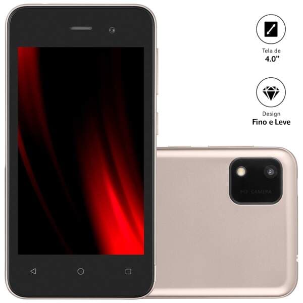 Smartphone E Lite 2 Tela 4'' 32Gb P9147 Dourado