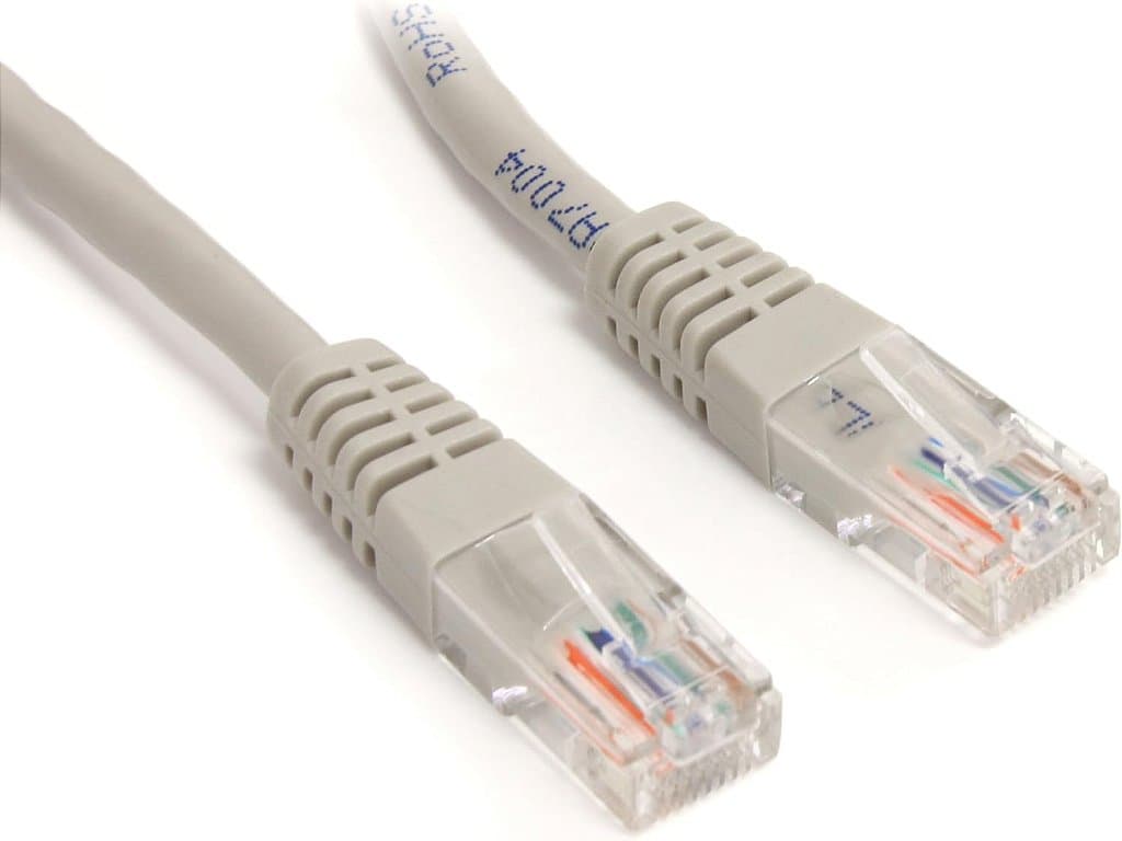 StarTech.com 100 ft Cabo Patch Cat5e com Conectores RJ45 Moldados - Cinza - Cabo Patch Ethernet Cat5e - Cabo de 100 pés UTP Cat 5e (M45PATCH100G)
