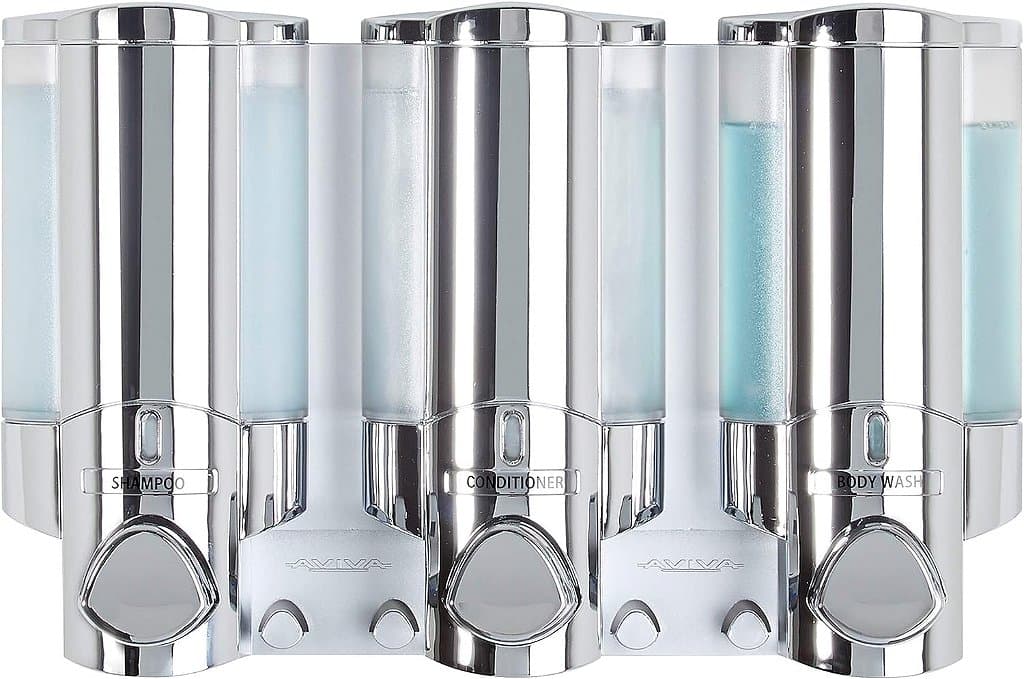 Melhor Produto para Viver 76345 AVIVA Dispensador de Três Câmaras, Cromado