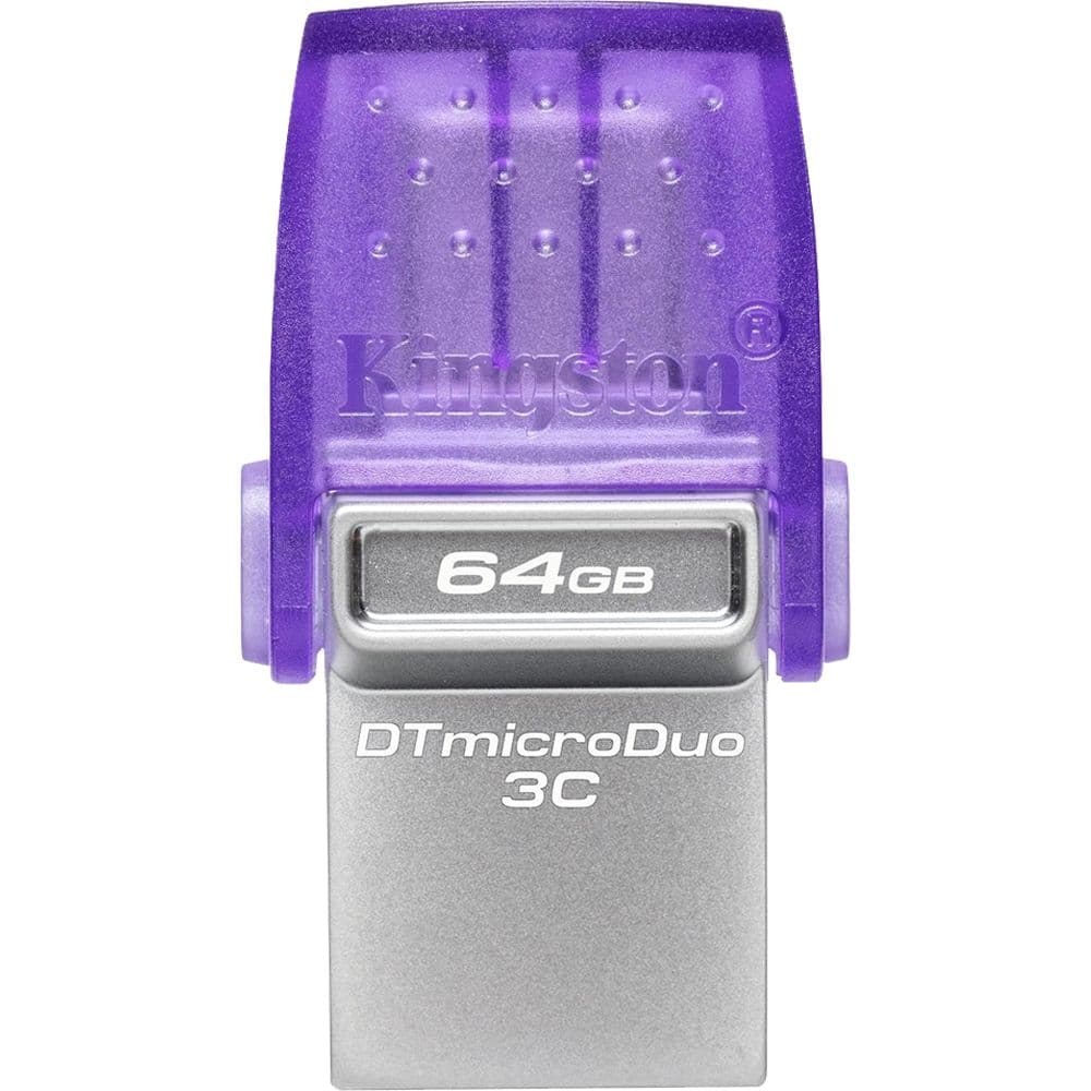Pendrive Kingston DTDUO3CG3/64GB DataTraveler microDuo 3C USB 3.2 64 GB - Prata/Roxo