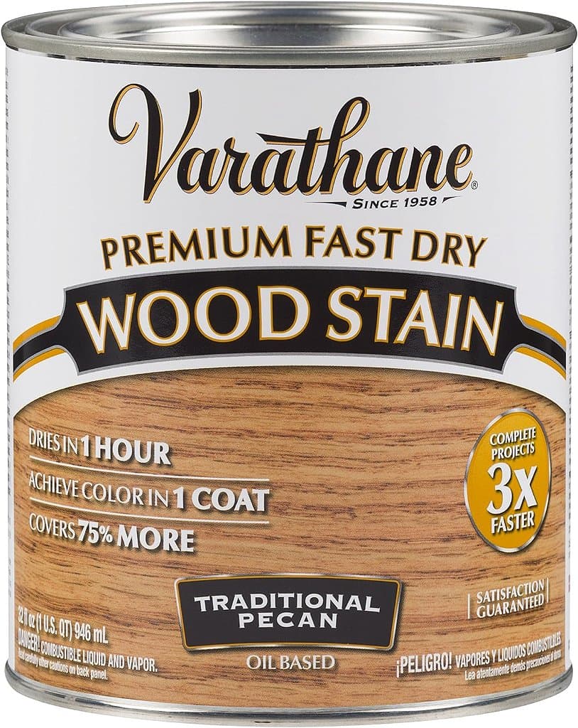 Corante para Madeira de Secagem Rápida Varathane 262013 Premium, 946 ml, Pecã Tradicional, 32 fl oz