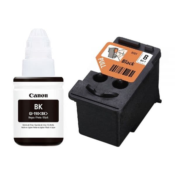 Kit Canon Cabeça De Impressão Preto Bh-1 + Frasco De Tinta Gi-190 Bk