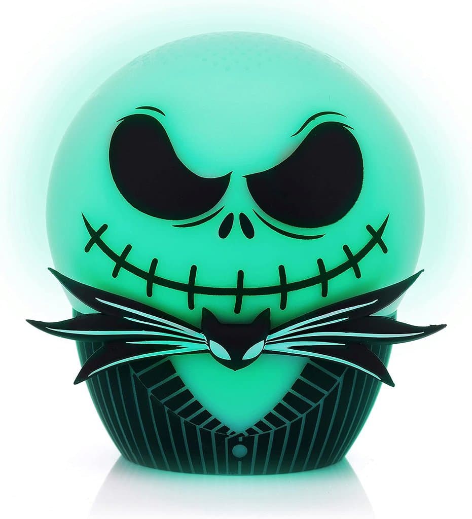 Bitty Boomers Disney: O Estranho Mundo de Jack - Jack Skellington Rosto Vingativo - Brilha no Escuro - Mini Caixa de Som Bluetooth, Multicolorido
